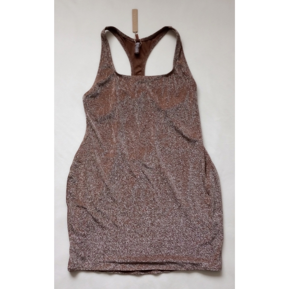 SKIMS▪️Glitter Metallic Swim Coverup Dress in Jasper